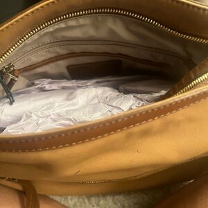 Tumi Tan Leather Shoulder Bag